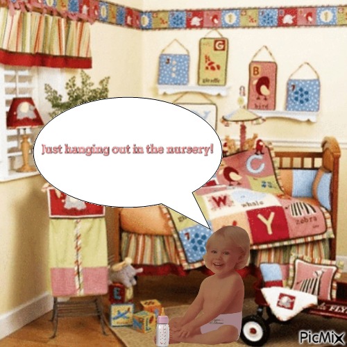 Just hanging out in the nursery! - gratis png