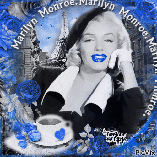 Marilyn in Paris - Бесплатный анимированный гифка