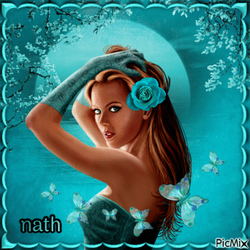 Couleur turquoise, nath - Zdarma animovaný GIF