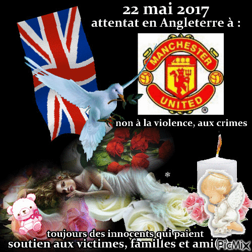 Manchester, attentat en Angleterre - Безплатен анимиран GIF