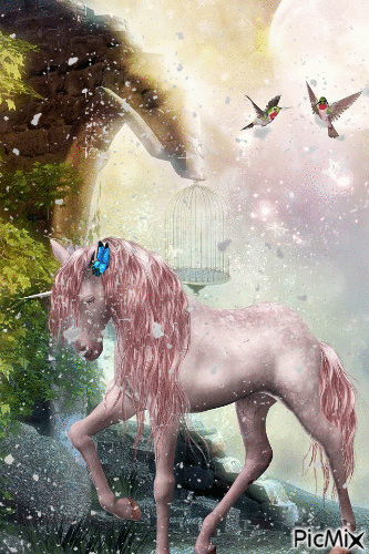 unicornio - Nemokamas animacinis gif