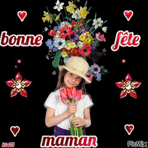 fête maman - Δωρεάν κινούμενο GIF