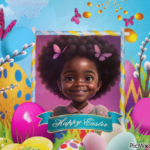 CHIBI BABY EASTER THEMED ART - Free animated GIF