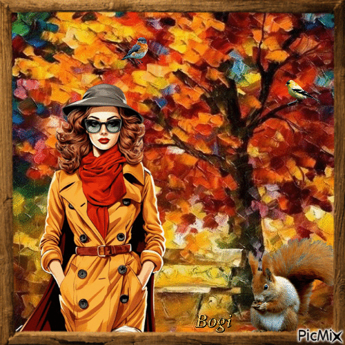 Autumn walk in the park... - Ingyenes animált GIF