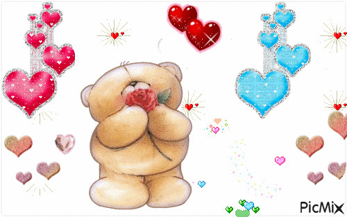 Heart Bear - Gratis animeret GIF