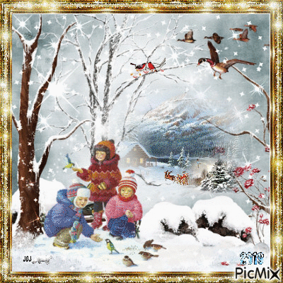 ⛄️ Les joies de l'hiver ☃️ - Безплатен анимиран GIF
