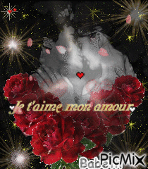 je t'aime mon amour - Darmowy animowany GIF
