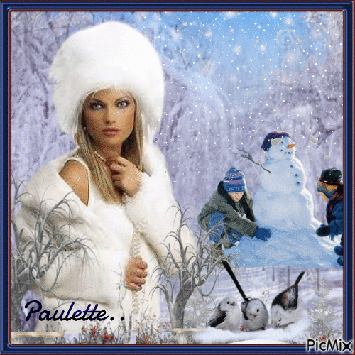 femme en hiver - Ingyenes animált GIF