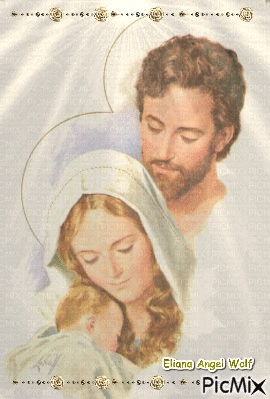 Jesus Maria e Jose Rogai por nós - Nemokamas animacinis gif