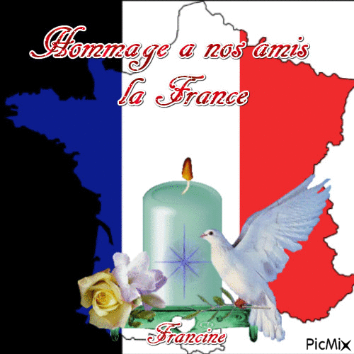 Hommage a nos amis la France ♥♥♥ - GIF เคลื่อนไหวฟรี