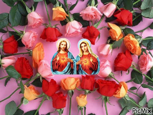 JESUS AND MARY - darmowe png
