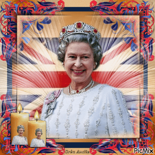 Elizabeth II, Reine d'Angleterre - Animovaný GIF zadarmo