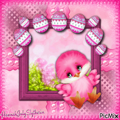 {Pink Easter Chicky} - GIF animado gratis