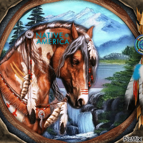 Native American Pony-RM-05-12-23 - GIF animé gratuit