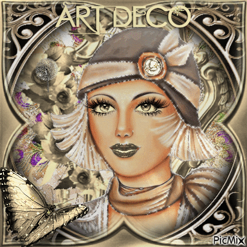 ART DECO DORADO - 無料のアニメーション GIF