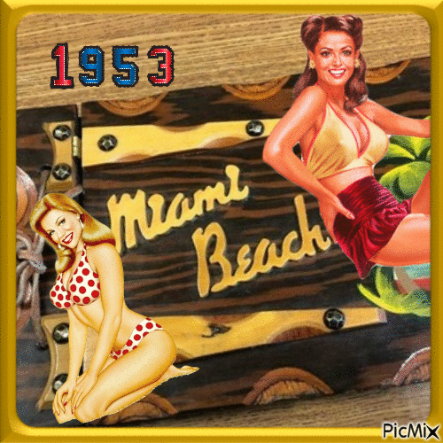MIAMI BEACH 1953 - Zdarma animovaný GIF