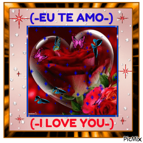 Hearts/Eu te amo/I love you - Bezmaksas animēts GIF
