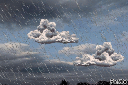 Ciel nuageux et pluvieux - GIF animado gratis