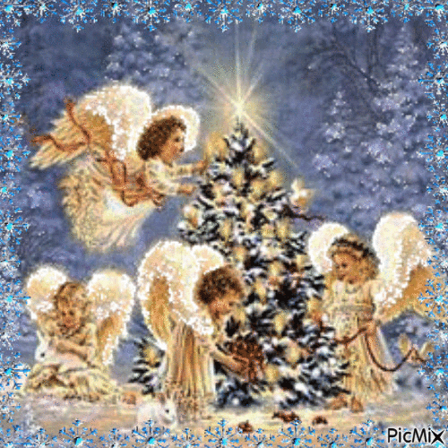 Christmas Angels - GIF animate gratis