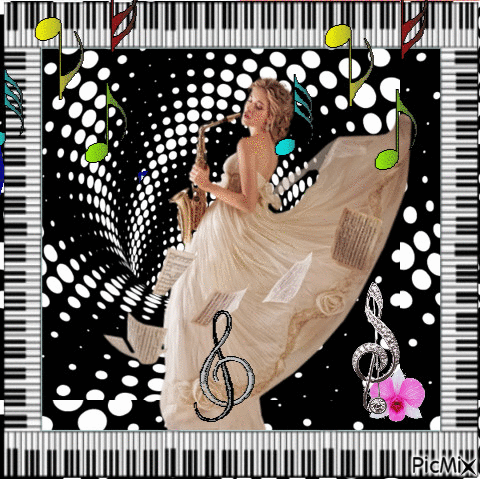 Le Saxophone - Безплатен анимиран GIF