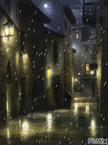 la pioggia - Бесплатни анимирани ГИФ