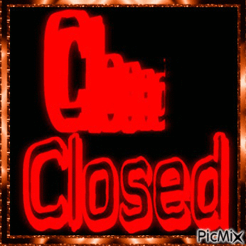 spooky closed sign - Bezmaksas animēts GIF
