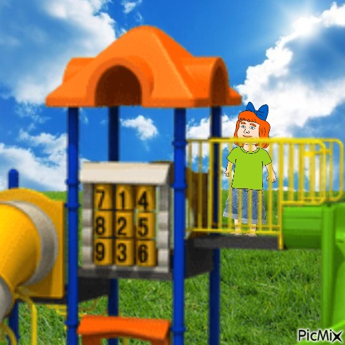 Baby on playground - zadarmo png