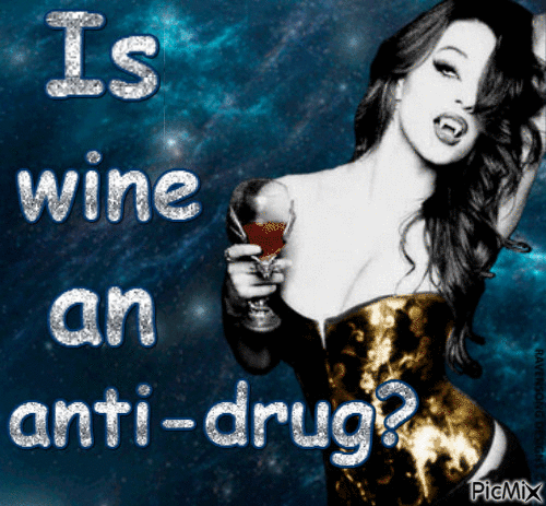 Is wine an anti-drug? - Gratis animeret GIF
