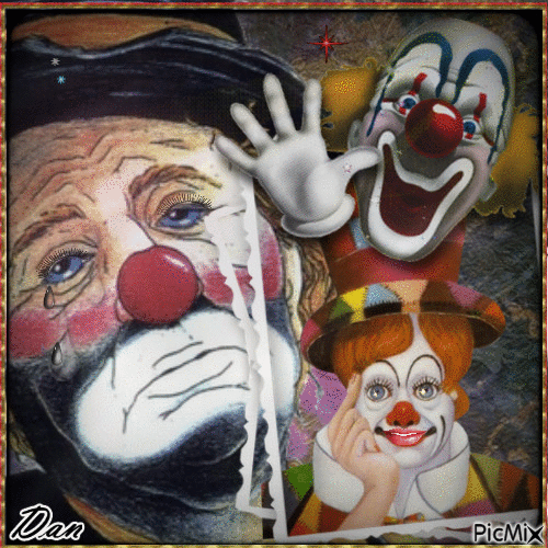 Le Clown Malheureux - GIF animado grátis