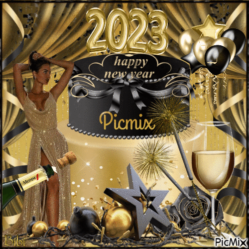 BONNE ANNEE 2023 PICMIX - Бесплатный анимированный гифка