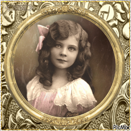 Portret Kind Vintage - GIF animé gratuit