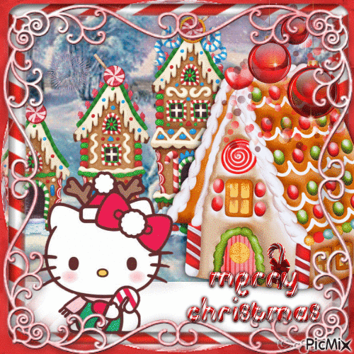 Hello Kitty Christmas - Free animated GIF