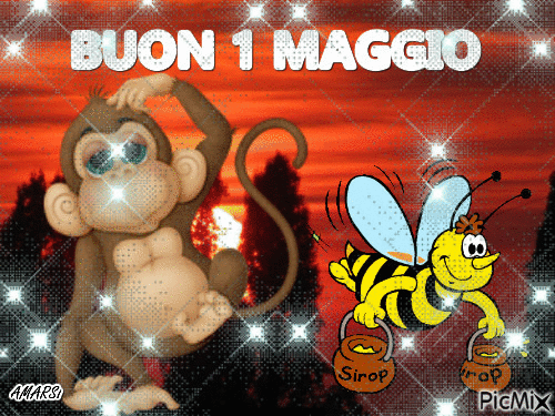 BUON 1 MAGGIO - GIF animé gratuit