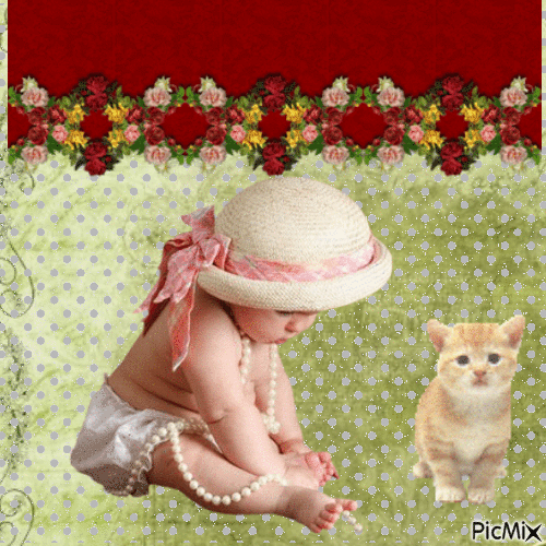 Adorable bébé - Darmowy animowany GIF