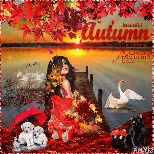 Beautiful Colorful Autumn Dreams - GIF animé gratuit