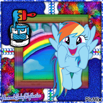 {(Rainbow Dash's Rainbow Mural)} - Gratis geanimeerde GIF