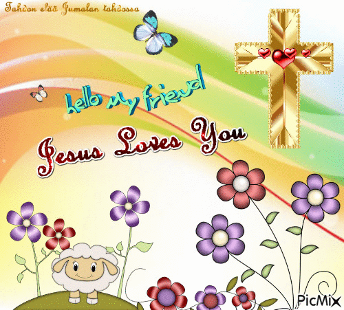 Jesus Loves You - Darmowy animowany GIF