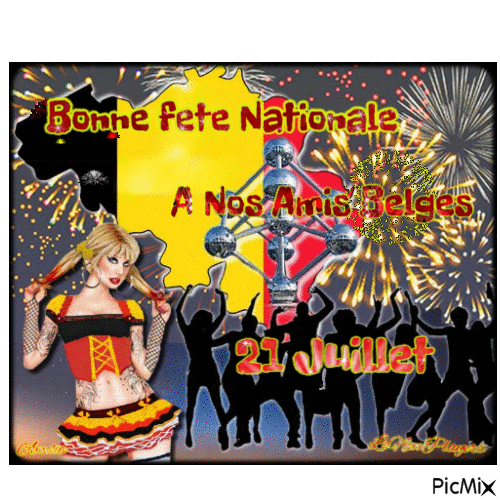 fete nationale belges - Бесплатни анимирани ГИФ