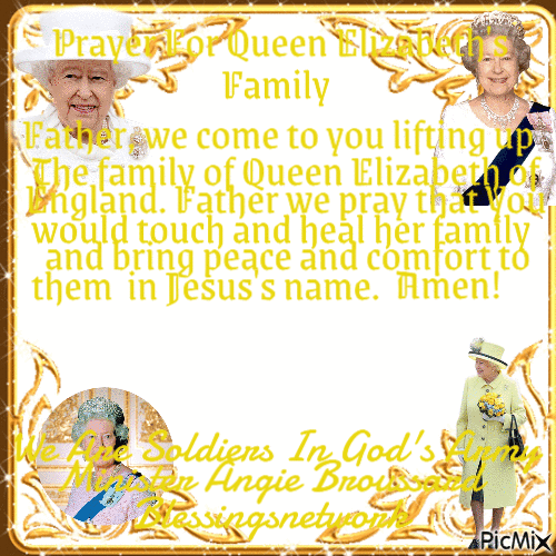 a prayer for Queen Elizabeths family - GIF animé gratuit