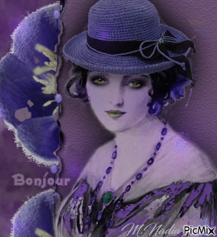 style vintage en violet - Gratis geanimeerde GIF