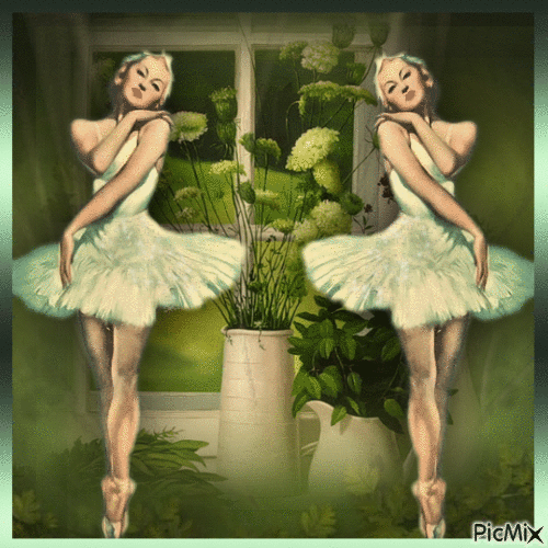 Ballerina-Zwillinge - Besplatni animirani GIF