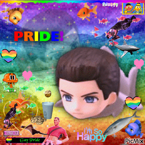 fishtopher pride - GIF animado grátis