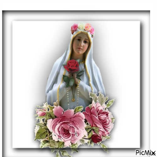 BLESSED MOTHER and ROSES - фрее пнг