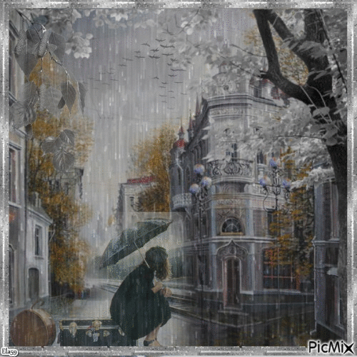 Waiting in Rain - 免费动画 GIF