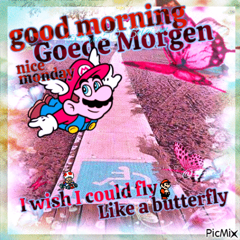 gm ma morgen  mario  morning monday - Zdarma animovaný GIF