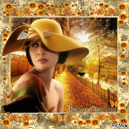 SIGNORA D'AUTUNNO - Free animated GIF