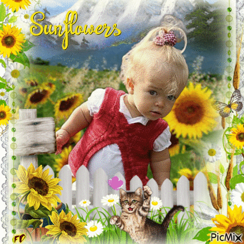 Porträt eines kleinen blonden Mädchens - Безплатен анимиран GIF