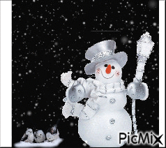 SnowMan1 - GIF animado gratis