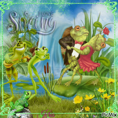 Les grenouilles - Free animated GIF