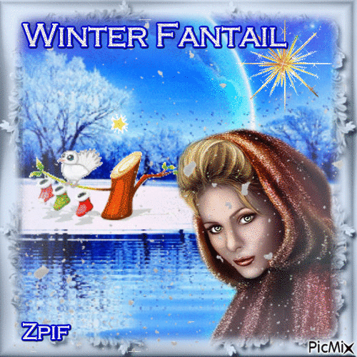 Winter Fantail - GIF animado gratis